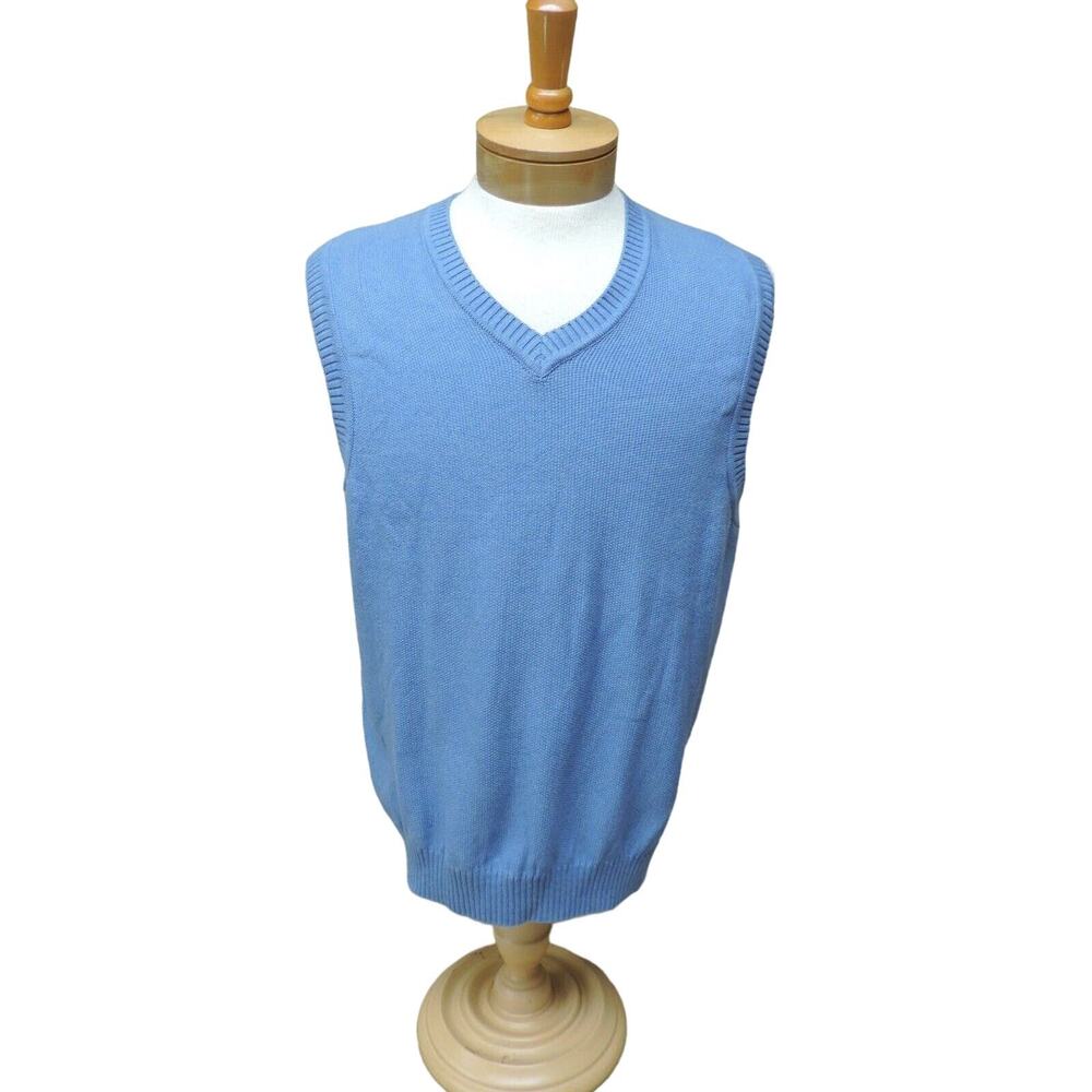 bobby jones mens size Large blue sweater vest